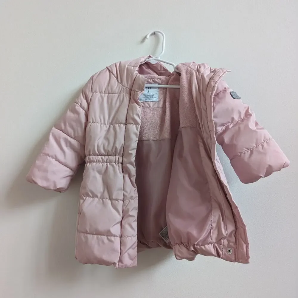 Gap Puffer Coat 2y Cold Control Max Light Pink Winter